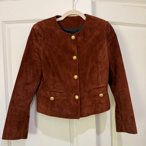 Susanna Chow Tessa Suede Jacket in Chocolate Brown Size M - Picture 3 of 7